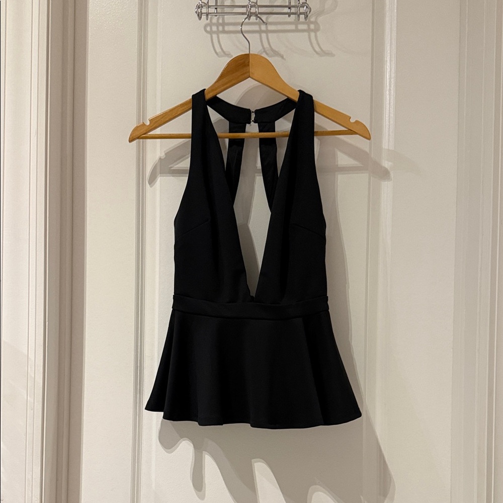 ASOS Elegant Black Satin Top